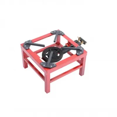 Arzator pe gaz cu rama de otel si arzator din fonta cu 2 focuri, 8 kW