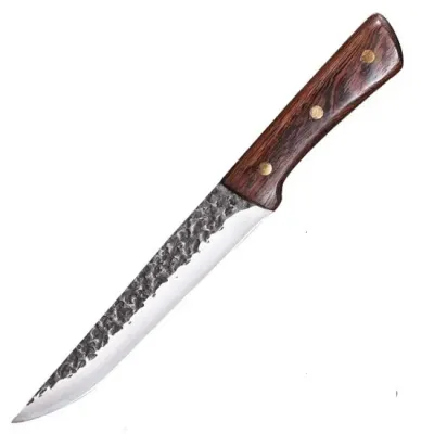 Cutit forjat cu lama dreapta si rigida, maner din lemn, 28cm Cutit forjat cu lama dreapta si rigida, maner din lemn, 28cm