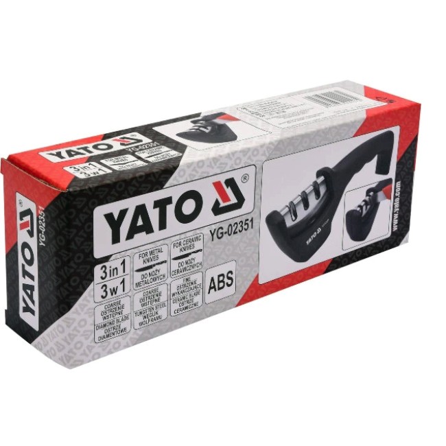 Dispozitiv ascutit cutite 3 in 1 YATO YG-02351, pentru cutite din otel si ceramica