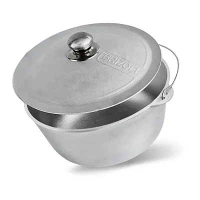 Ceaun din aluminiu alimentar, capacitate 10 L, cu suport si capac, Brizoll Ceaun din aluminiu alimentar, capacitate 10 L, cu suport si capac, Brizoll