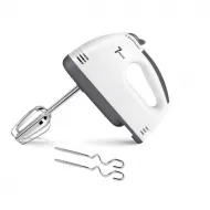 Mixer De Mana , 7 viteze + Turbo, Alb-Negru 