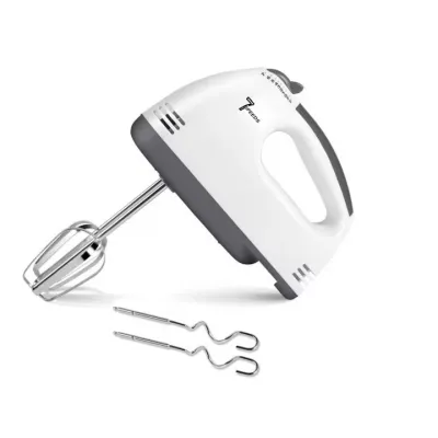 Mixer De Mana , 7 viteze + Turbo, Alb-Negru 