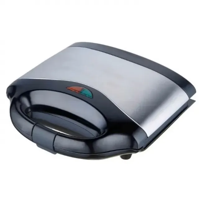 Sandwich-maker, placi antiaderente premium, inox, 750W, sistem de blocare