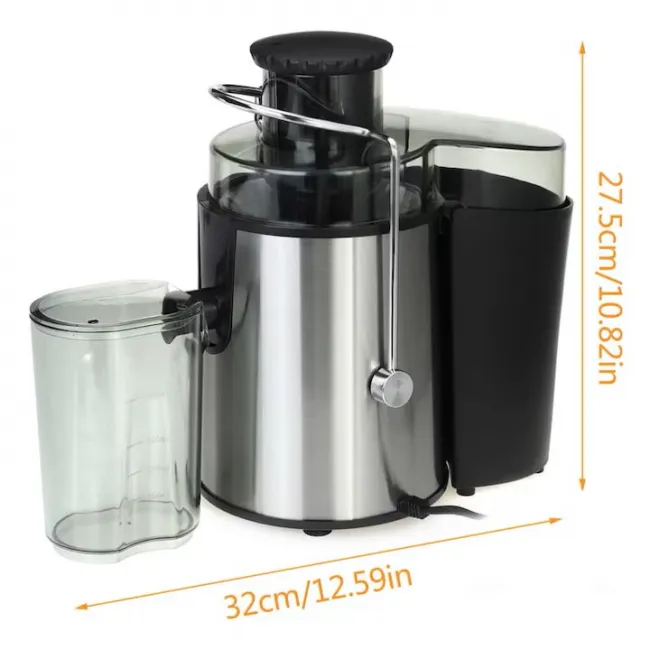 Storcator electric pentru fructe si legume, 800W, recipient 500ml, negru-gri