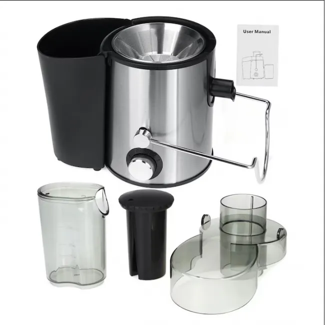 Storcator electric pentru fructe si legume, 800W, recipient 500ml, negru-gri