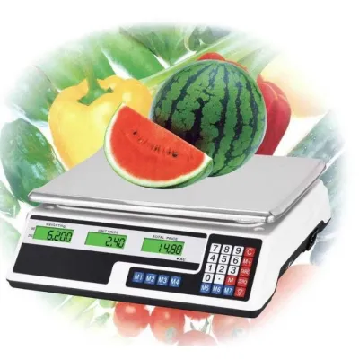 Cantar electronic comercial pentru legume / fructe, cantarire maxima 40 kg, digital, functie de memorie
