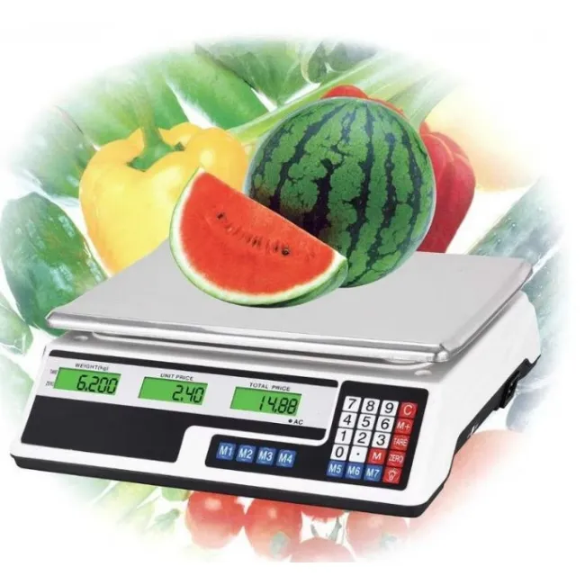 Cantar electronic comercial pentru legume / fructe, cantarire maxima 40 kg, digital, functie de memorie