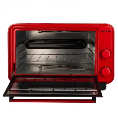 Cuptor electric Ertone Ertone MN9135RS, 36 litri, 1420 W, inaltime reglabila, 2 tavi, rosu