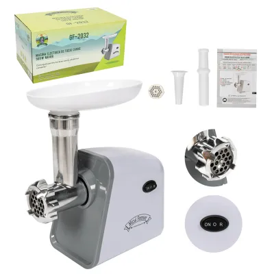 Masina de tocat carne, electrica, Micul Fermier MG10B, functie Reverse, 1.2 kg/min, 500 W, 2 site incluse