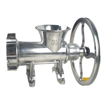 Masina tocat carne manuala nr.32 din aluminiu, Profi, cu rulment si fulie mare