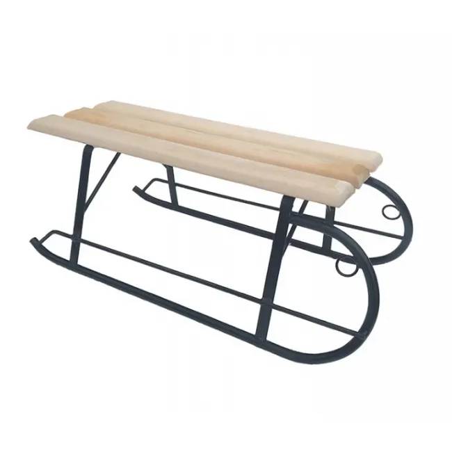 Sanie din metal si lemn de fag, lungime 73 cm