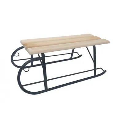 Sanie din metal si lemn de fag, lungime 73 cm