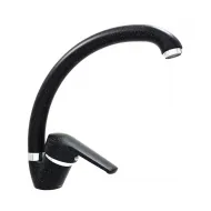 Baterie bucatarie, rotativa, monocomanda, cartus ceramic, negru, Fleko FZUF-MD275