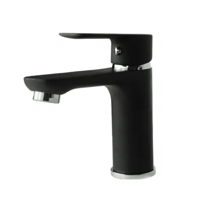 Baterie baie pentru lavoar, HI-NON H181-FD-439, montaj stativ, monocomanda, finisaj negru Baterie baie pentru lavoar, HI-NON H181-FD-439, montaj stativ, monocomanda, finisaj negru