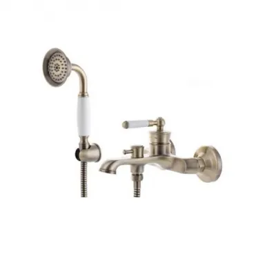 Baterie baie pentru cada / dus + accesorii, monocomanda, finisaj bronz, Mixxus 009 PREMIUM VINTAGE  Baterie baie pentru cada / dus + accesorii, monocomanda, finisaj bronz, Mixxus 009 PREMIUM VINTAGE