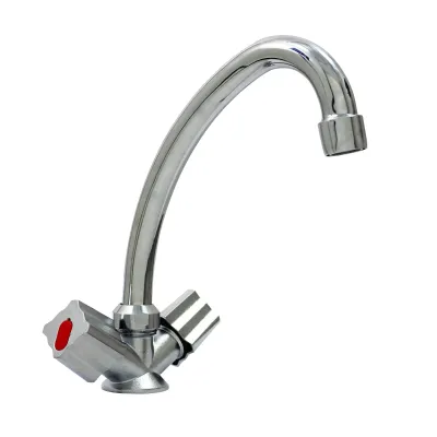 Baterie lavoar, dubla comanda, cartus ceramic 40mm, racorduri incluse, Fleko FZ374-623 Baterie lavoar, dubla comanda, cartus ceramic 40mm, racorduri incluse, Fleko FZ374-623