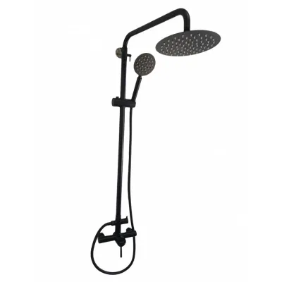 Coloana de dus Mixxus Sus-003-J Negru, baterie si para, monocomanda, furtun flexibil Coloana de dus Mixxus Sus-003-J Negru, baterie si para, monocomanda, furtun flexibil