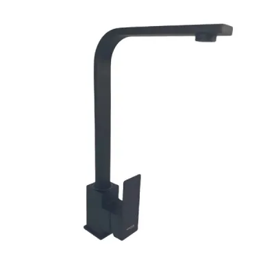 Baterie bucatarie din otel inoxidabil, monocomanda, racorduri incluse, Mixxus KUB-011 , negru Baterie bucatarie din otel inoxidabil, monocomanda, racorduri incluse, Mixxus KUB-011 , negru