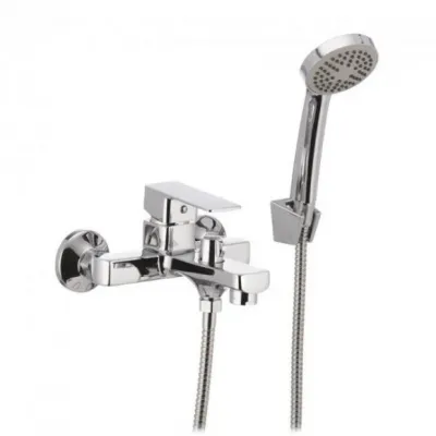 Baterie baie pentru cada / dus + accesorii, monocomanda, finisaj cromat, Mixxus FINIO 009  Baterie baie pentru cada / dus + accesorii, monocomanda, finisaj cromat, Mixxus FINIO 009