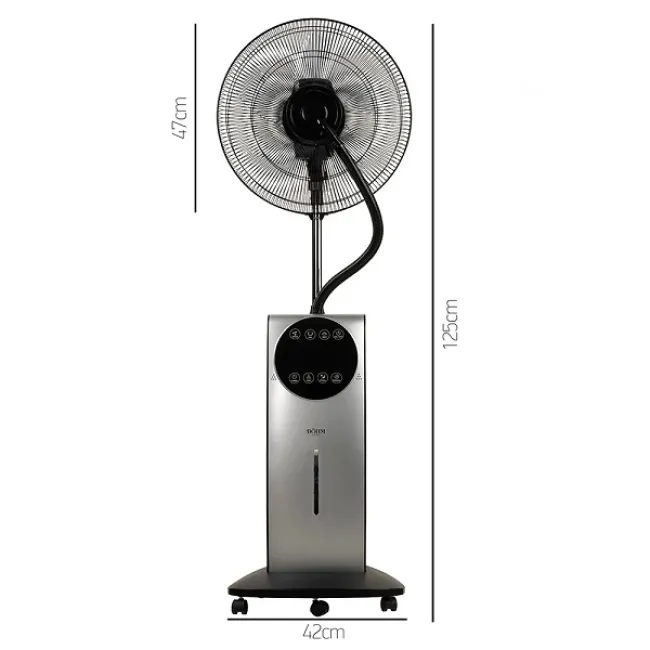 Ventilator de podea 16", 3 trepte de viteza, 75w, cu pulverizare apa si umidificare, inaltime 125 cm, BÖHM BSP40-ED Ventilator de podea 16", 3 trepte de viteza, 75w, cu pulverizare apa si umidificare, inaltime 125 cm, BÖHM BSP40-ED