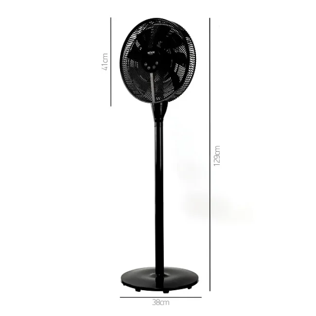 Ventilator de podea 16", 8 trepte de viteza, 25w, inaltime reglabila pana la 129 cm, afisaj led, panou digital, BÖHM BY2316