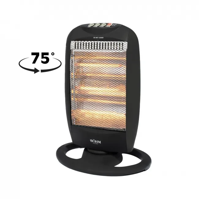 Aeroterma aer cald, electrica cu halogen, BÖHM BHH05 , 3 trepte de incalzire, 400 / 800 / 1200 W, 220 - 240 V, suprafata incalzita 25 m² Aeroterma aer cald, electrica cu halogen, BÖHM BHH05 , 3 trepte de incalzire, 400 / 800 / 1200 W, 220 - 240 V, suprafata incalzita 25 m²