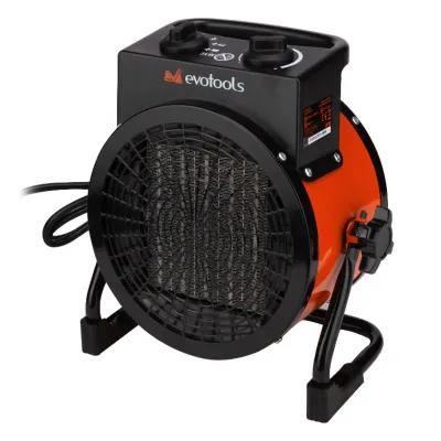 Aeroterma aer cald, electrica, Evotools EH 2000, 2 kW, 220 V, 2 trepte de putere, rezistenta ceramica Aeroterma aer cald, electrica, Evotools EH 2000, 2 kW, 220 V, 2 trepte de putere, rezistenta ceramica