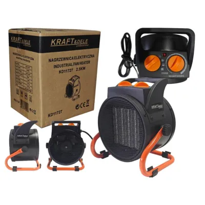 Aeroterma aer cald, electrica, Kraft&Dele KD11727, 2.5 kW, 220 V