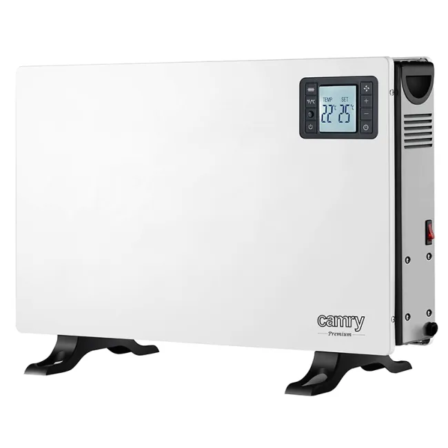 Convector electric Camry CR7739, 2000 W, 3 nivele de putere, afisaj lcd, telecomanda, termostat reglabil, functie turbo