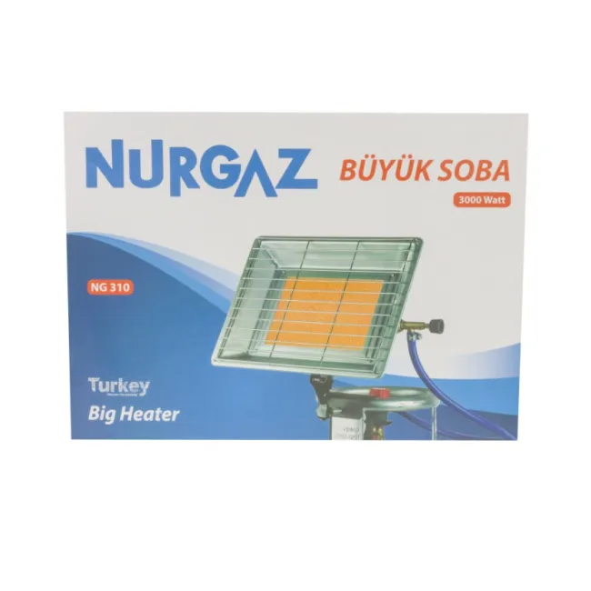 Soba pe gaz butelie arzator ceramic Nurgaz NG 310, 3000 W