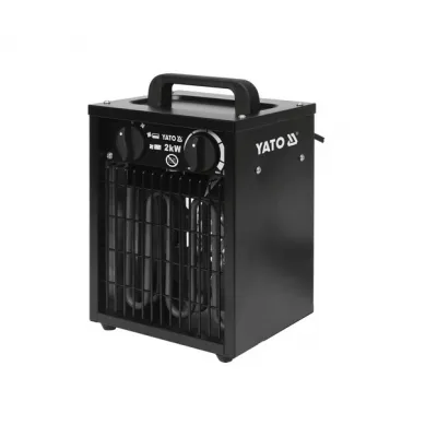 Aeroterma aer cald, electrica, Yato YT-99690, 2 kW, 430 m3/h, 220 V, trei trepte de putere, rezistenta ceramica Aeroterma aer cald, electrica, Yato YT-99690, 2 kW, 430 m3/h, 220 V, trei trepte de putere, rezistenta ceramica