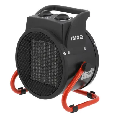 Aeroterma aer cald, electrica, Yato YT-99700, 2 kW, 180 m3/h, 220 V, trei trepte de putere, rezistenta ceramica Aeroterma aer cald, electrica, Yato YT-99700, 2 kW, 180 m3/h, 220 V, trei trepte de putere, rezistenta ceramica