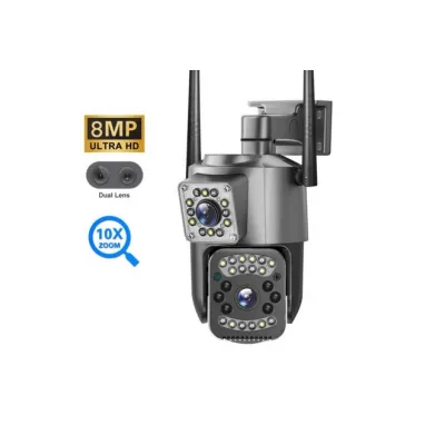 Camera De Supraveghere 340°, dubla 4+4MP, conexiune Sim Slot 4G+ cablu lan, IP66, alarma, 10x Zoom, microfon, Night Vision, senzor de miscare Camera De Supraveghere 340°, dubla 4+4MP, conexiune Sim Slot 4G+ cablu lan, IP66, alarma, 10x Zoom, microfon, Night Vision, senzor de miscare