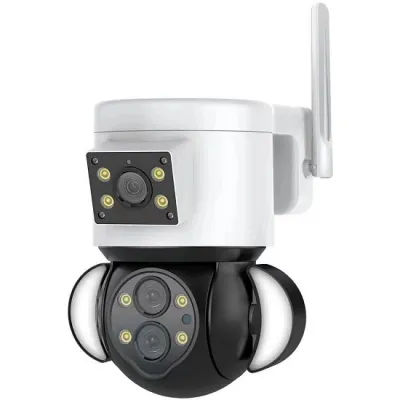 Camera de supraveghere, WIFI, 4+4MP 4K HD, 10X Zoom, IP 66, ALARMA, MICROFON, CONTROL APLICATIE  Camera de supraveghere, WIFI, 4+4MP 4K HD, 10X Zoom, IP 66, ALARMA, MICROFON, CONTROL APLICATIE