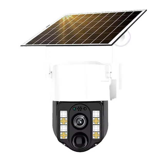 Camera de supraveghere 355° cu panou solar 7.5W, 4G SIM Slot, 1080P HD, alarma, vedere nocturna