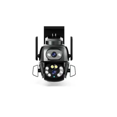 Camera De Supraveghere 355°, Dubla 4+4MP 4K, IP66, Alarma, 4x Zoom, MICROFON, NIGHT VISION