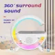 Incarcator Rapid Wireless 15W, 3 in 1 cu Bluetooth, Speaker, Lampa Smart LED RGB