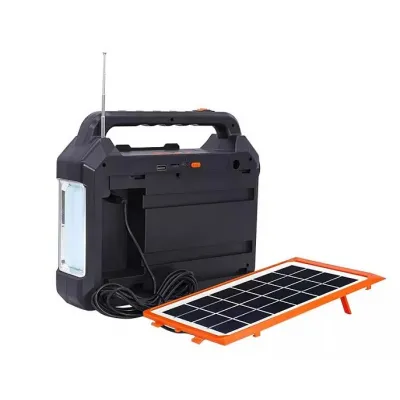 Kit cu Incarcare Solara Portabil, Bluetooth/FM/TF/USB, Baterie 2400mAh, Lanterna Led Kit cu Incarcare Solara Portabil, Bluetooth/FM/TF/USB, Baterie 2400mAh, Lanterna Led