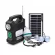 Kit Solar Portabil Gdlite, USB, Bluetooth, Radio FM, MP3, 4 Becuri Incluse, Negru