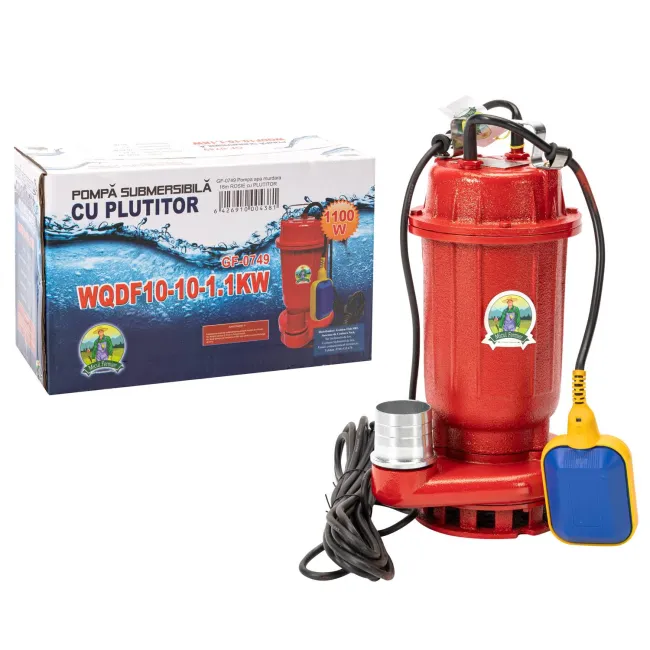 Pompa submersibila ape murdare Micul Fermier GF-0749, cu flotor, 15 mc/h, H max. 16, 1100 W