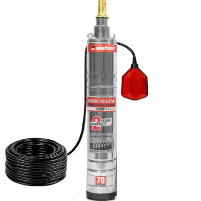 Pompa apa submersibila Elefant 3.5QGD1-50.0.37F, 30l/min, 70m, 370w Pompa apa submersibila Elefant 3.5QGD1-50.0.37F, 30l/min, 70m, 370w