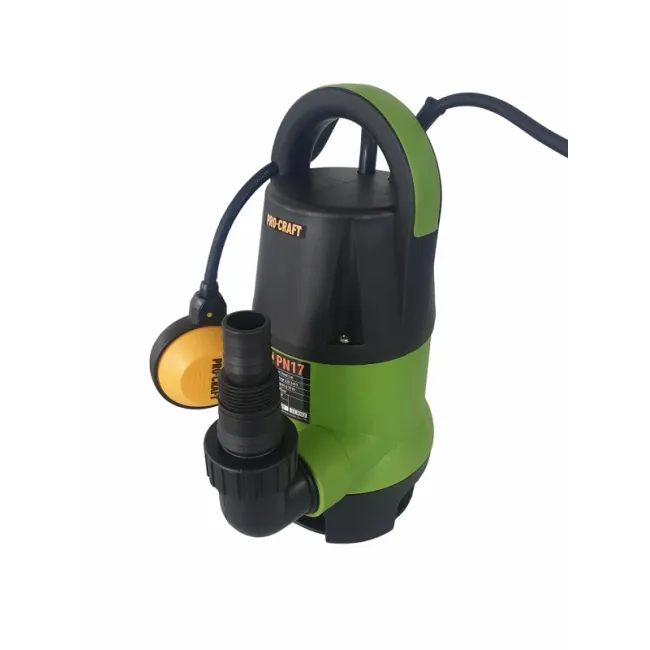 Pompa apa murdara 400W, 7500 l/h, adancime de absorbtie 5m, refulare inaltime 5m, submersibila Procraft PN17 Pompa apa murdara 400W, 7500 l/h, adancime de absorbtie 5m, refulare inaltime 5m, submersibila Procraft PN17