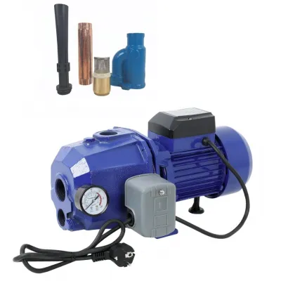Pompa hidrofor cu ejector DP255, 1100 W, 1 Tol, debit 1200 l/h, H refulare 45m, aspiratie 30m, Include ceas, presostat, sorb, ejector Pompa hidrofor cu ejector DP255, 1100 W, 1 Tol, debit 1200 l/h, H refulare 45m, aspiratie 30m, Include ceas, presostat, sorb, ejector