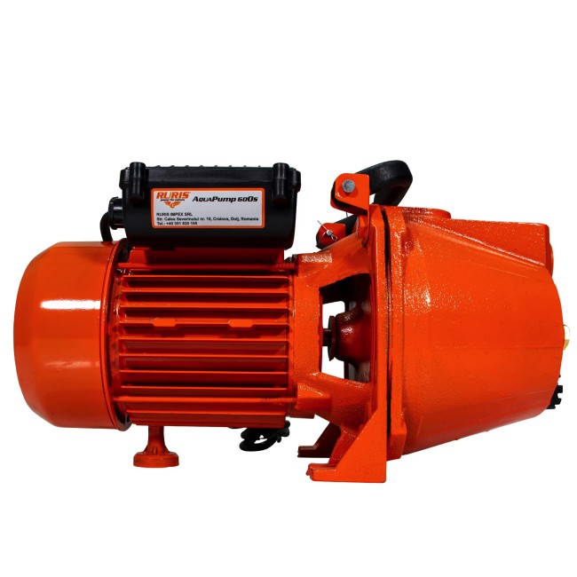 Pompa de gradina apa curata RURIS Aqua Pump 600S,corp fonta, 900 W, 3.12 m3/h debit apa, 1" diametru furtun, 50 m inaltime refulare, 9 m adancime absorbtie