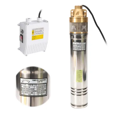 Pompa submersibila cu turbina, Micul Fermier GF-0745, 4SKM-150, 2000 W, refulare 100 m, 3m³/h, panou de comanda, bobinaj cupru