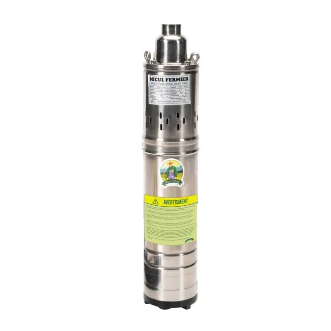 Pompa submersibila tip tun Micul Fermier GF-0705-S001-G02, 1.1KW, 3.6mc/h, Inaltime 80m, Adancime 30m