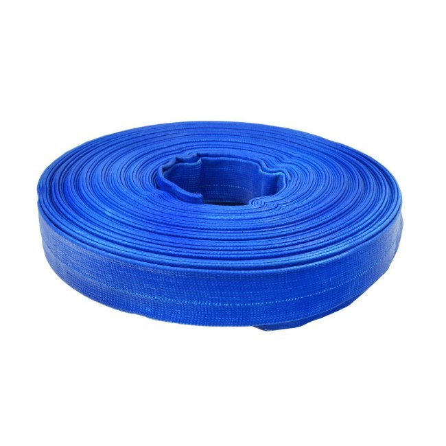 Furtun plat din PVC refulare, 2 inchi, 50m, albastru, insertie panza, Micul Fermier, GF-0291