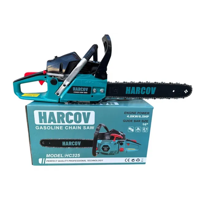 Drujba / motofierastrau pe benzina, Harcov HC325, lungime sina 40 cm, 6.5 CP, 4.8 kW - 2 lame, 2 lanturi