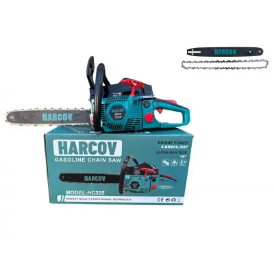 Drujba / motofierastrau pe benzina, Harcov HC325, lungime sina 40 cm, 6.5 CP, 4.8 kW - 2 lame, 2 lanturi