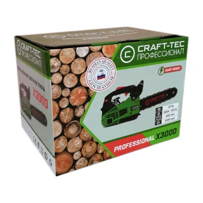 Drujba / motofierastrau pe benzina Craft-Tec X3000, lungime sina 30 cm, 1.8 CP, 3.2 kg Drujba / motofierastrau pe benzina Craft-Tec X3000, lungime sina 30 cm, 1.8 CP, 3.2 kg